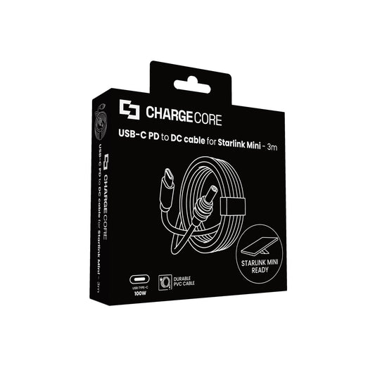 ChargeCore USB C to DC 100W Cable Starlink Mini 3M