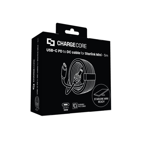 ChargeCore USB C to DC 100W Cable Starlink Mini 5M