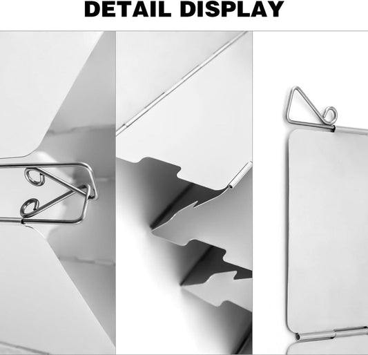 Windbreak for Camping Stove - Pack of 10 - Foldable Aluminum Windbreak - Foldable Windbreak for Gas Stove, Plate, Grill, Picnic, Camping Equipment - Aluminum Windbreak with Storage Bag