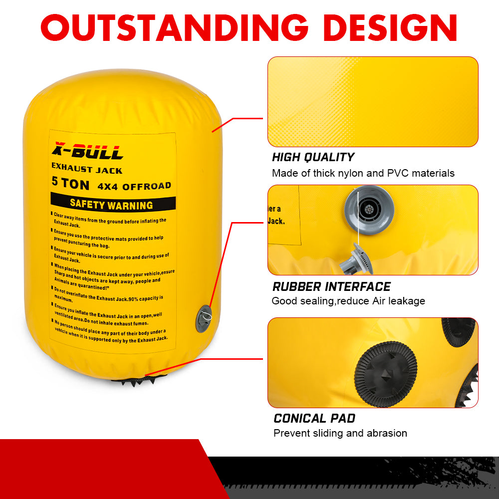 X-BULL Exhaust Jack Air Jack Rescue Kit/ 2PCS Recovery Tracks Boards 4x4 4WD Gen2.0