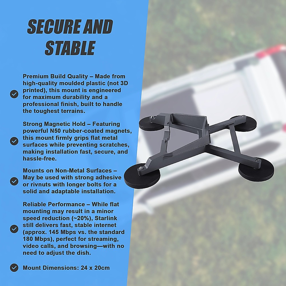 Flat Magnet Mount Starlink Mini Compatible
