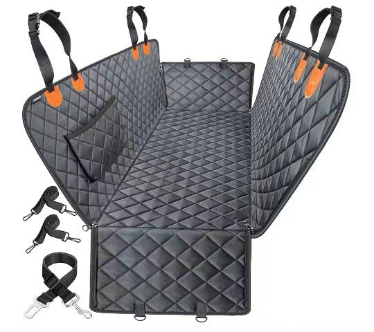 Heavy Duty Dog Car Seat Cover with Side Flaps, Waterproof Pet Back Seat Cover, Non-Slip Scratchproof Dog Hammock for Cars, Trucks and SUVs