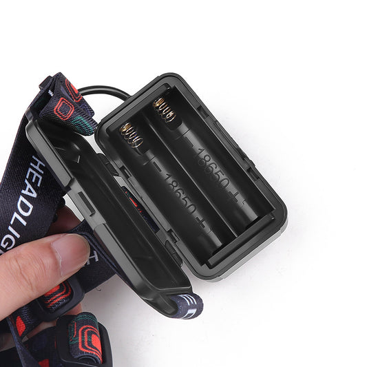 Fourth Gear With 2*18650 Batteries Rechargeable White Laser Headlamp - Long-Range Zoomable Headlight for Night Fishing and Hiking