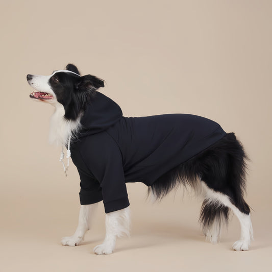Black Classic Dog Sweatshirt with Hood & Drawstrings - For Large Dogs (Size : 9XL)