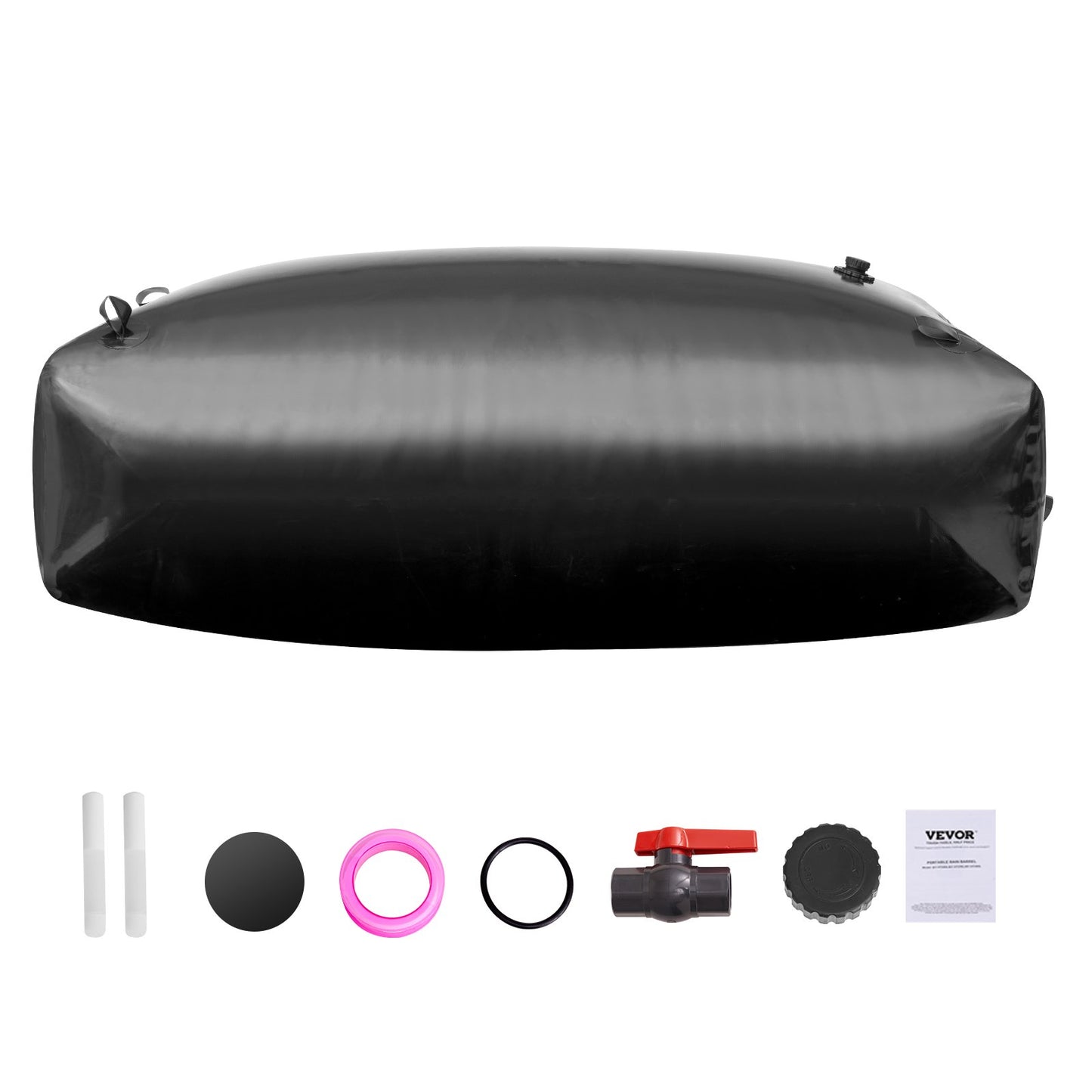 VEVOR Portable Water Storage Bladder 264 Gal PVC Collapsible Water Tank Black