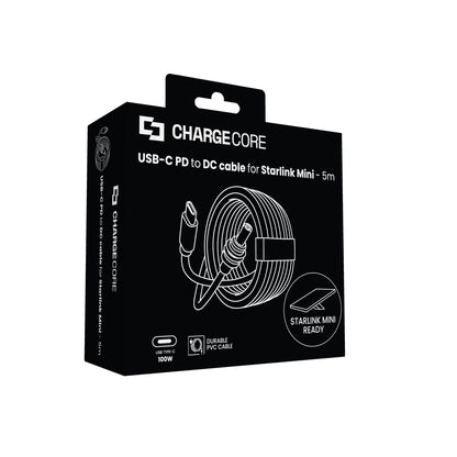 ChargeCore USB C to DC 100W Cable Starlink Mini 5M