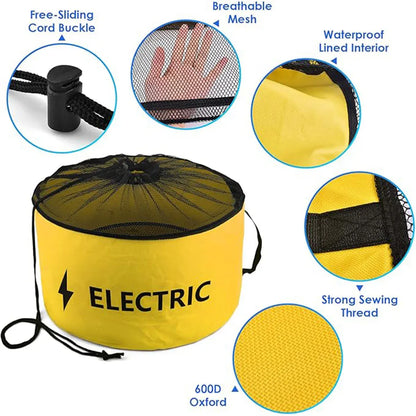 Hose Storage Bag Caravan Camping RV Cable Water Hose Electrical Cords Organizer - Blue