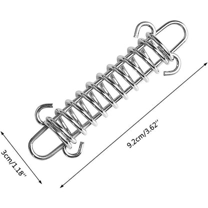 1-15PCS Outdoor Camping Tent Spring Wind Rope Buckle Fix Hook Buckles Silver Red - 5pair
