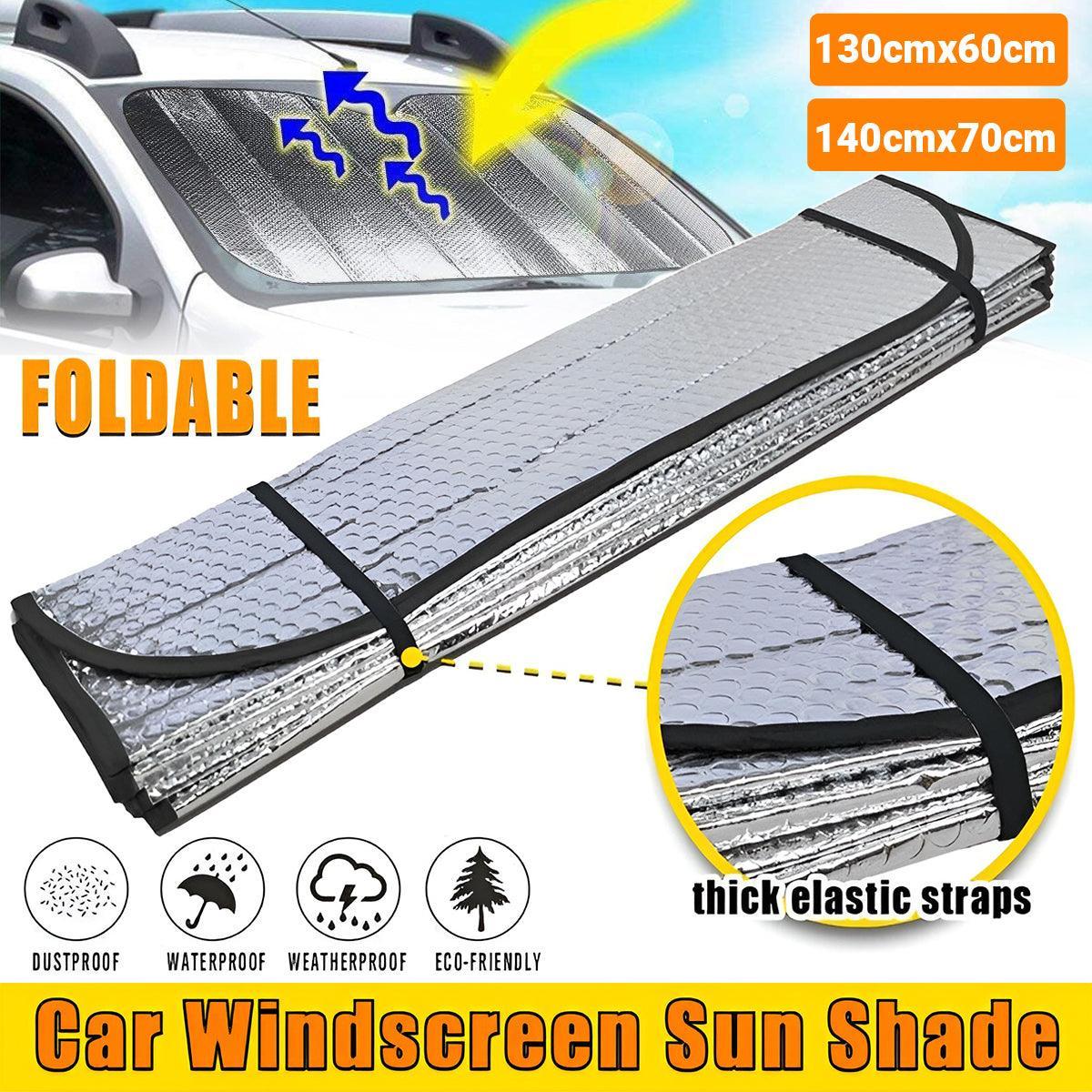 Car Windscreen Sun Shade Heat Reflective Windshield Front Rear Window Uv Block - 130*60
