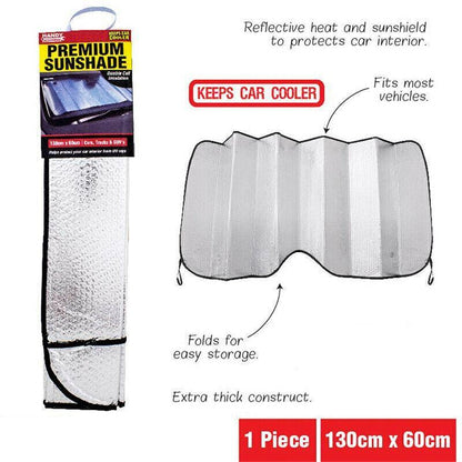 Car Windscreen Sun Shade Heat Reflective Windshield Front Rear Window Uv Block - 130*60