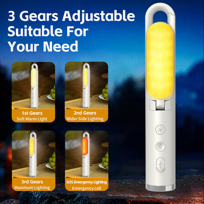 Multi-Function Folding LED Camping Lantern & Flashlight - USB Rechargeable, 3 Light Modes + SOS(Light green)