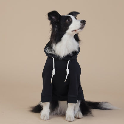 Black Classic Dog Sweatshirt with Hood & Drawstrings - For Large Dogs (Size : 7XL)