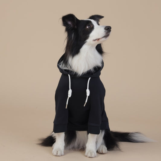 Black Classic Dog Sweatshirt with Hood & Drawstrings - For Large Dogs (Size : 7XL)