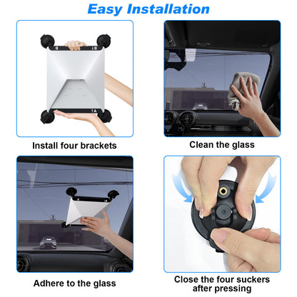 White and Black Heavy-Duty Suction Cup Mount for Starlink Mini - All-Weather Car, RV & Boat Bracket