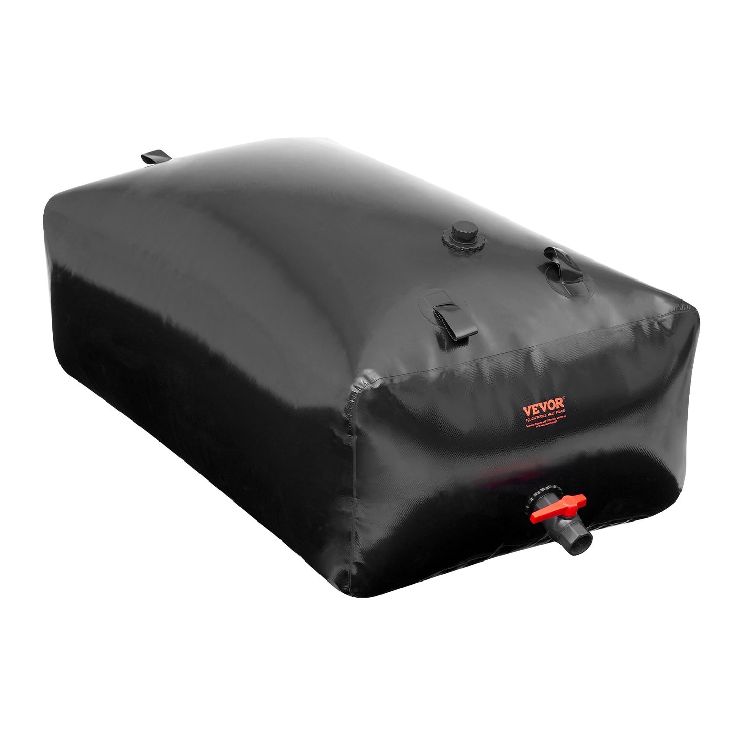 VEVOR Portable Water Storage Bladder 540L PVC Collapsible Water Tank Black
