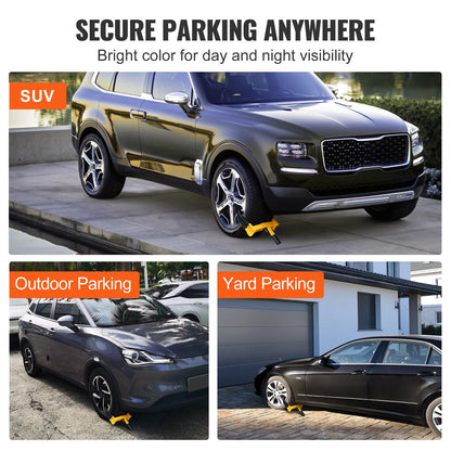 VEVOR Wheel Lock, 2 Packs Universal Wheel Clamp Lock, Adjustable Anti Theft Trailer Lock Wheel Clamp, Heavy-duty Steel Tire Lock for ATV RV SUV Car Golf Cart Boats Motorcycles, with 6 Keys