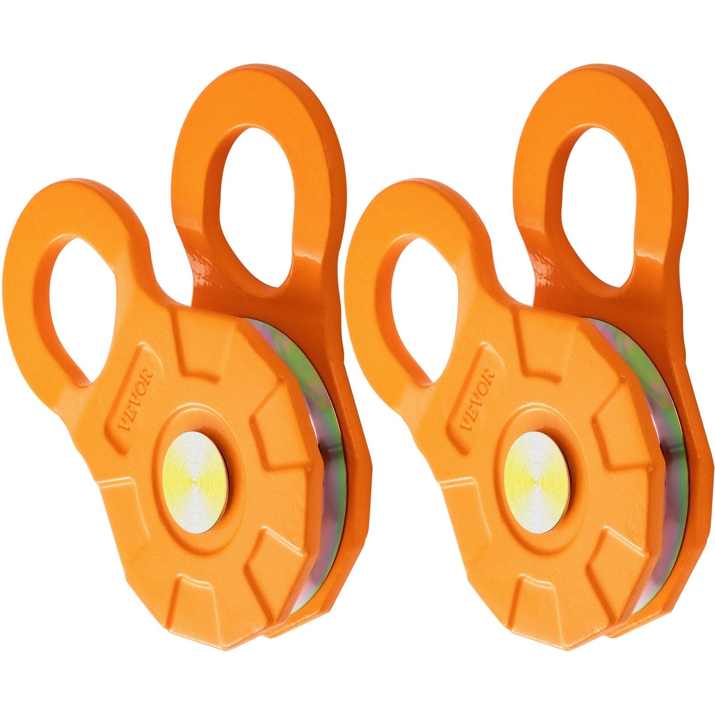 VEVOR Snatch Block, 11T/25,000 LBS Working Load Limit, Heavy Duty Winch Pulley for 0.55\"/14 mm Synthetic Rope or Soft Shackles, Off-Road Recovery Accessories for Tractor, Truck, ATV & UTV, 2 Packs