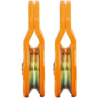 VEVOR Snatch Block, 11T/25,000 LBS Working Load Limit, Heavy Duty Winch Pulley for 0.55\"/14 mm Synthetic Rope or Soft Shackles, Off-Road Recovery Accessories for Tractor, Truck, ATV & UTV, 2 Packs